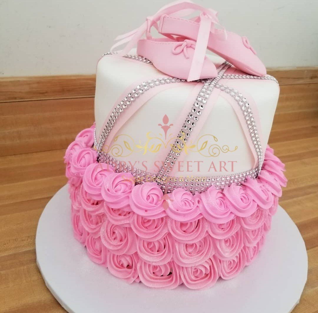 Ballet Slippers Gum Paste Cake Topper - Adry’s Sweet Art