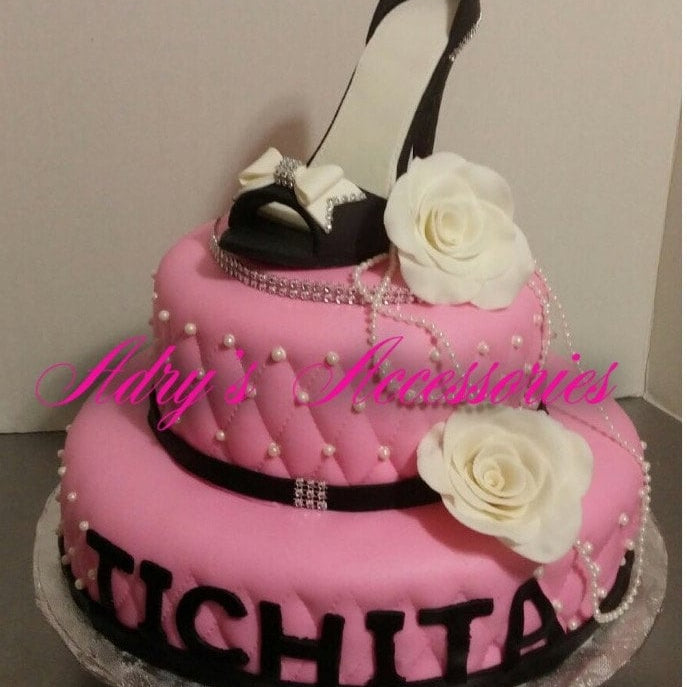 Gum Paste Bow High Heel Shoe