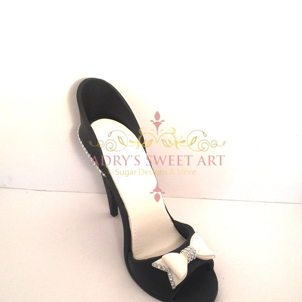 Gum Paste Bow High Heel Shoe