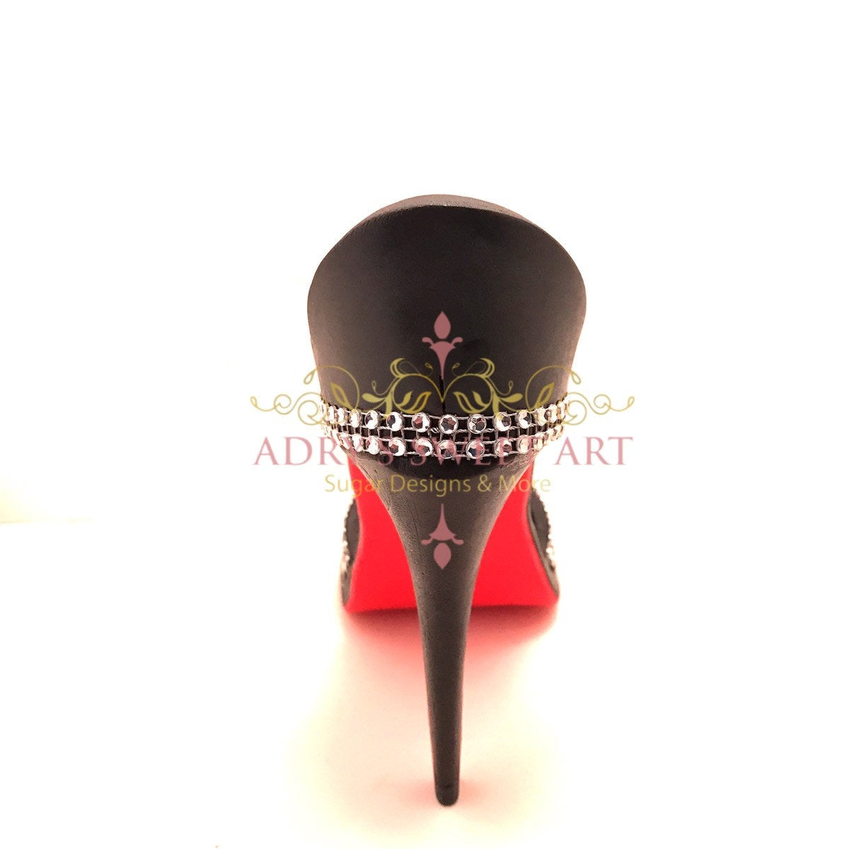 Gum Paste High Heel Shoe with Rhinestones