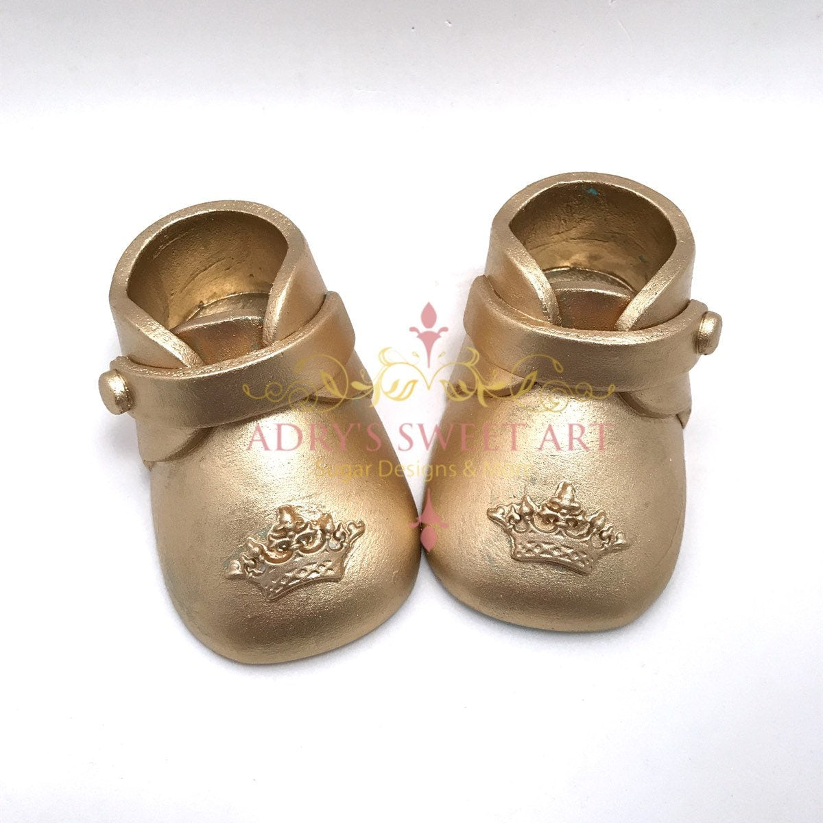 Gum Paste Shoes Baby Girl Flower on the Buckle Cake Topper