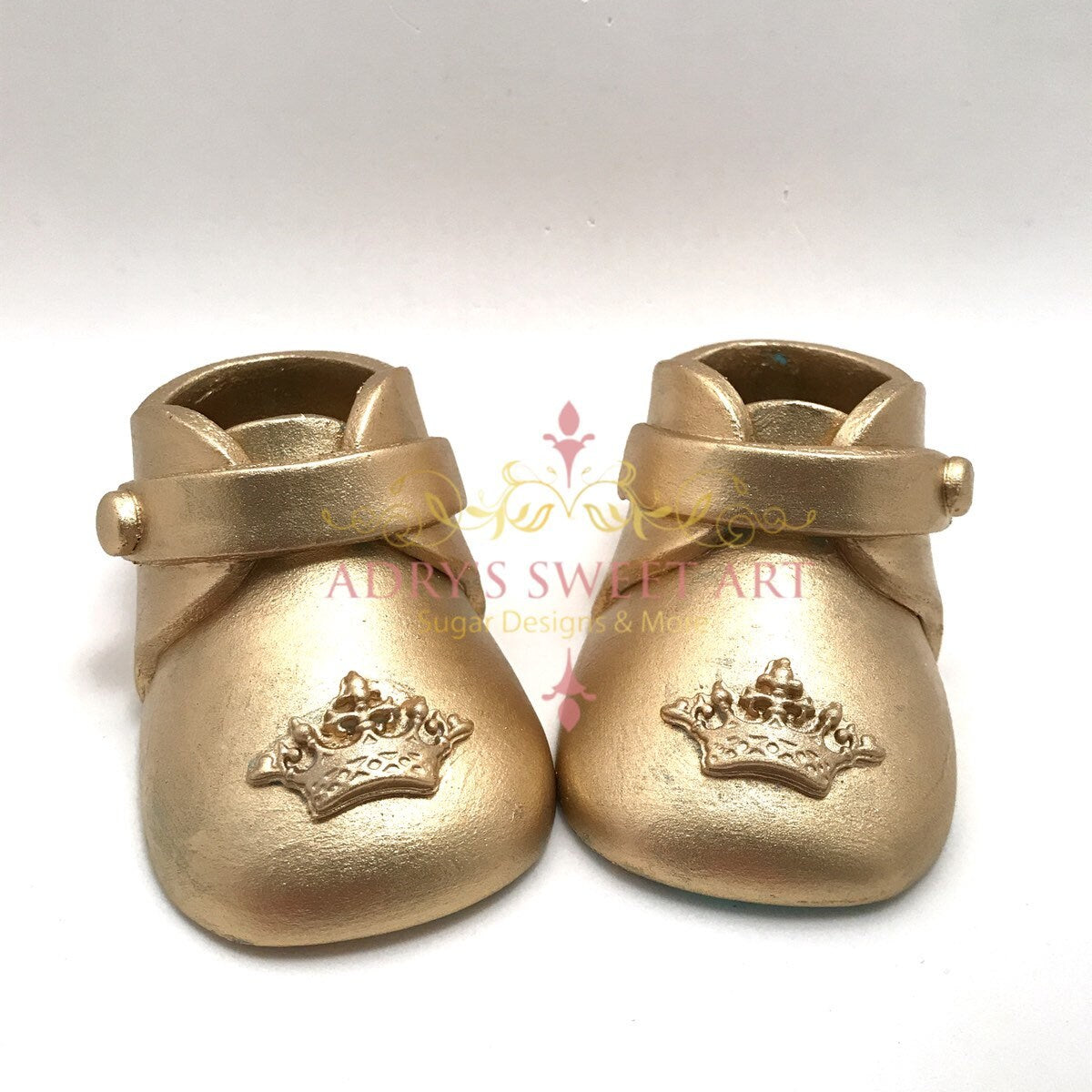 Gum Paste Shoes Baby Girl Flower on the Buckle Cake Topper