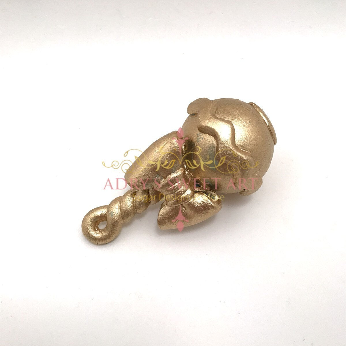 Gum Paste Gold Baby Boots Set Cake Topper