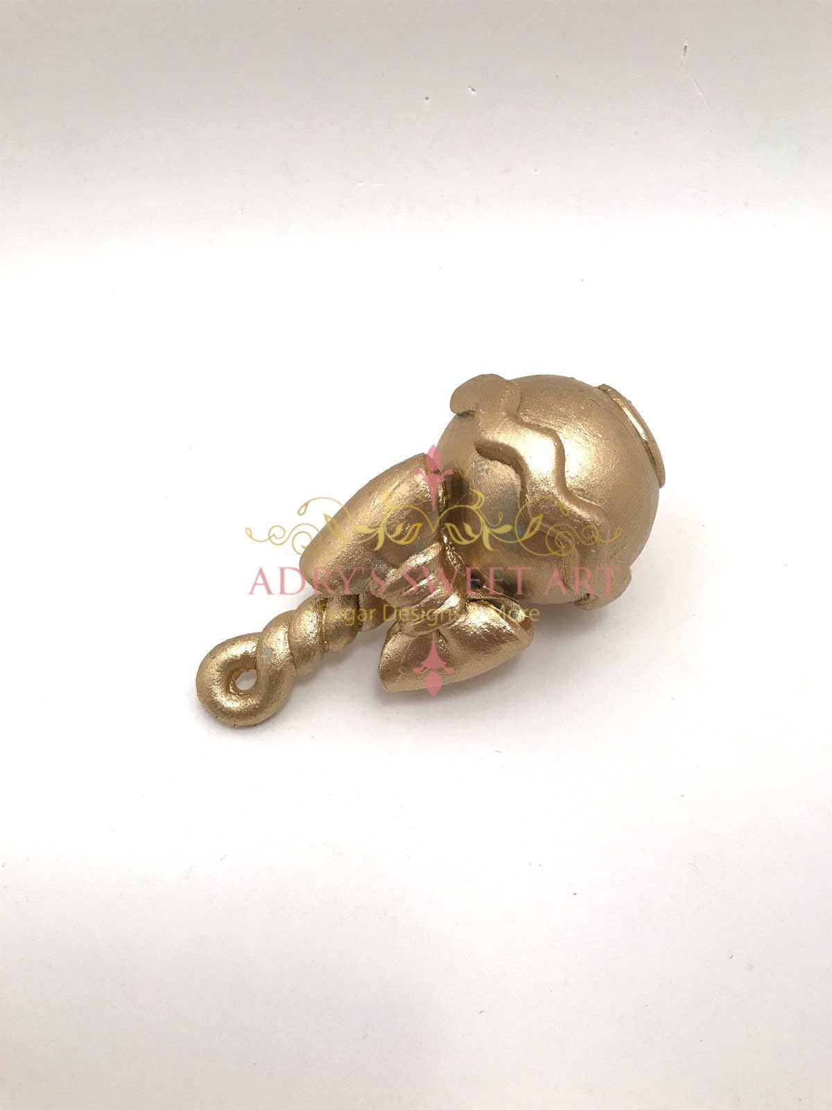 Gold Baby Shower Gum Paste Cake Topper Set