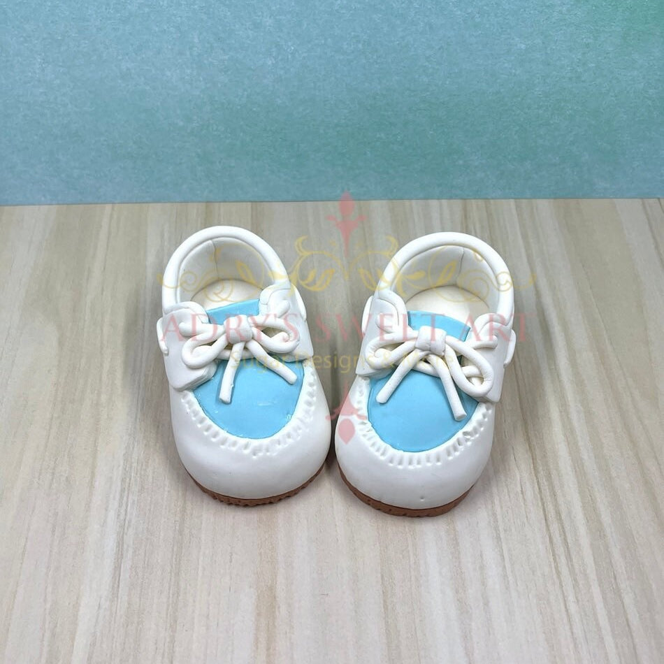 Gum Paste Baby Boy Boat Shoes Cake Topper