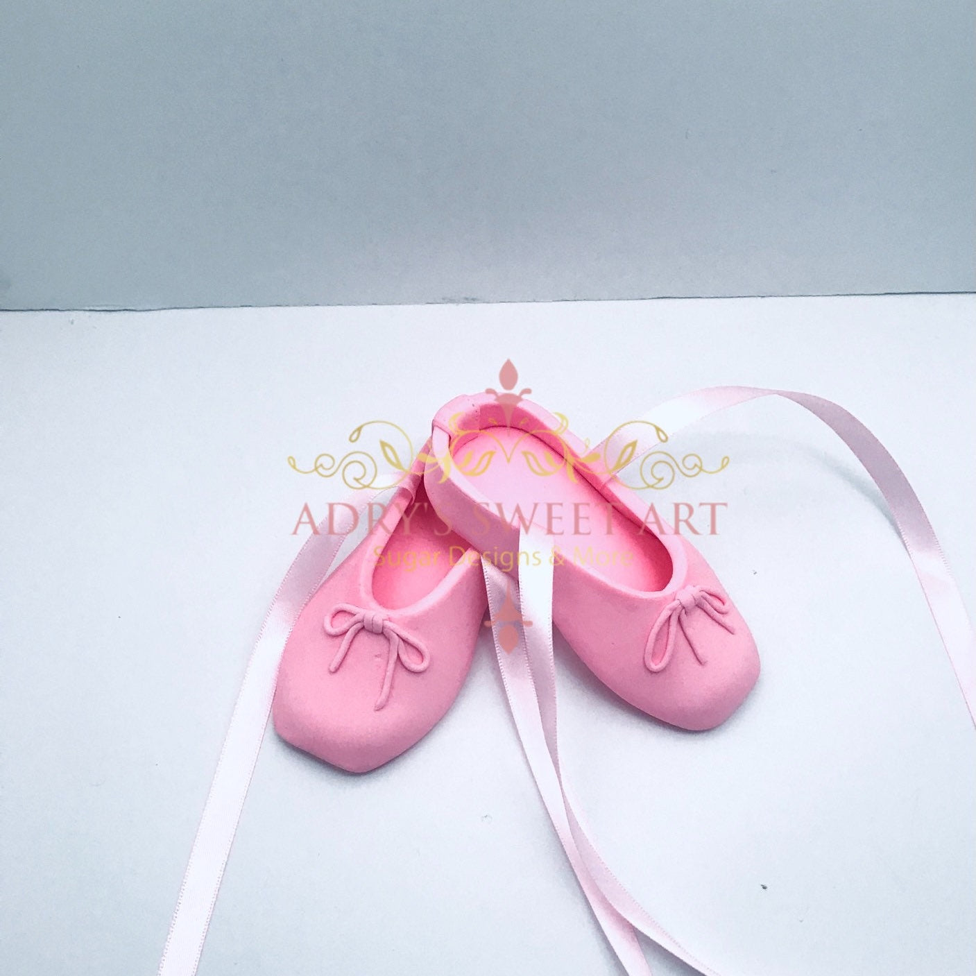 Gum Paste Ballet Slippers Cake Topper