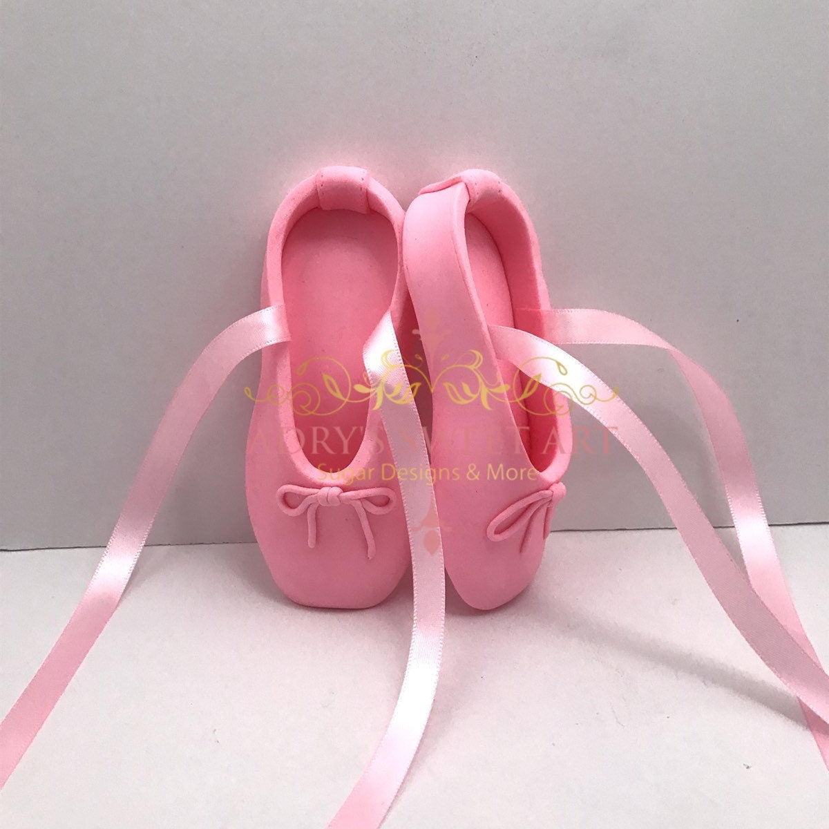 Gum Paste Ballet Slippers Cake Topper