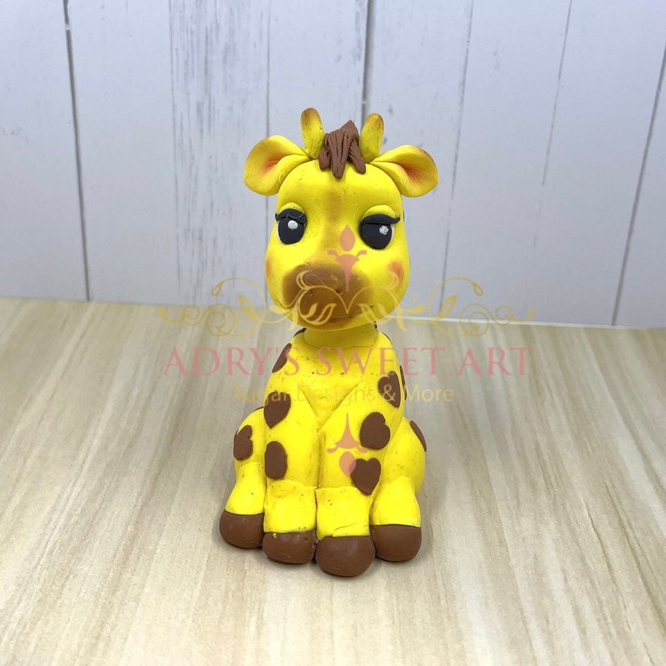 Gum Paste Jungle Animals Cake Topper Set