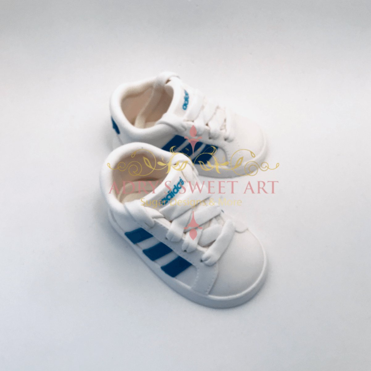 Gum Paste Baby Boy Shoes with Buttons Cake Topper - Adry’s Sweet Art