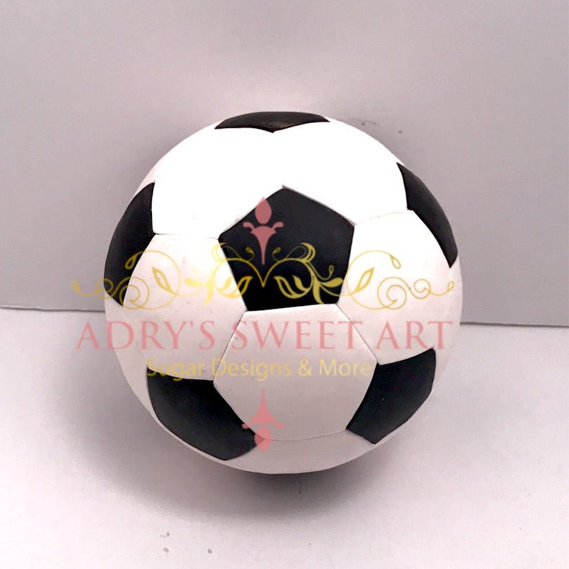 Gum Paste Football Soccer Ball Cake Topper - Adry’s Sweet Art