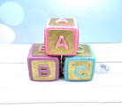 Baby Blocks Gum Paste Cake Topper - Adry’s Sweet Art