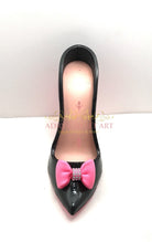 Black & Pink Bow High Heel Gum Paste Cake Topper
