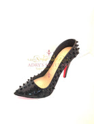 Black Spiked High Heel Gum Paste Cake Topper