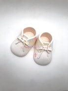 Gum Paste Baby Boy White Shoes with Laces Cake Topper