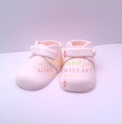 Gum Paste Baby Boy White Boots Cake Topper