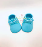 Blue Baby Boy Boots Gum Paste Cake Topper