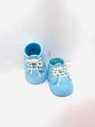 Gum Paste Baby Boy Shoes with White Laces Cake Topper