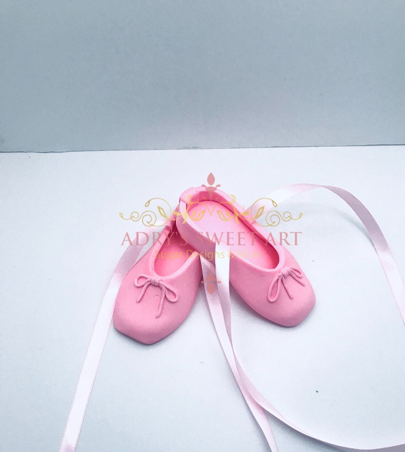 Gum Paste Ballet Slippers Cake Topper