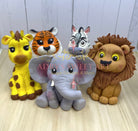 Gum Paste Jungle Animals Cake Topper Set