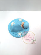 Winter Baby Boy Gum Paste Cake Topper, Blue Blanket