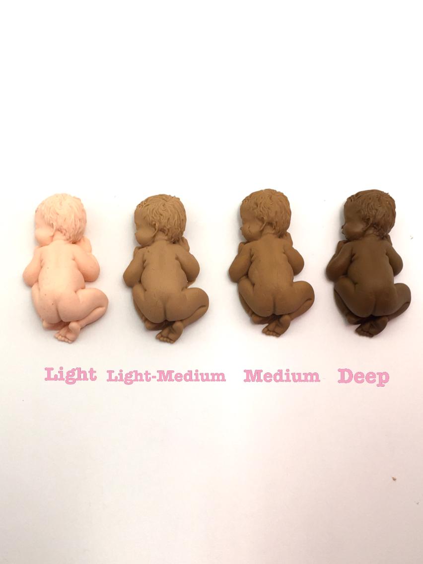 Winter Baby Boy Gum Paste Cake Topper, Blue Blanket