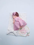 Baby Girl on a Blanket Gum Paste Cake Topper