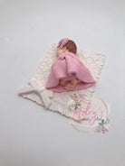 Baby Girl on a Blanket Gum Paste Cake Topper