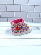 Pink Candy & Rhinestone Baby Sneakers Gum Paste Cake Topper - Adry’s Sweet Art