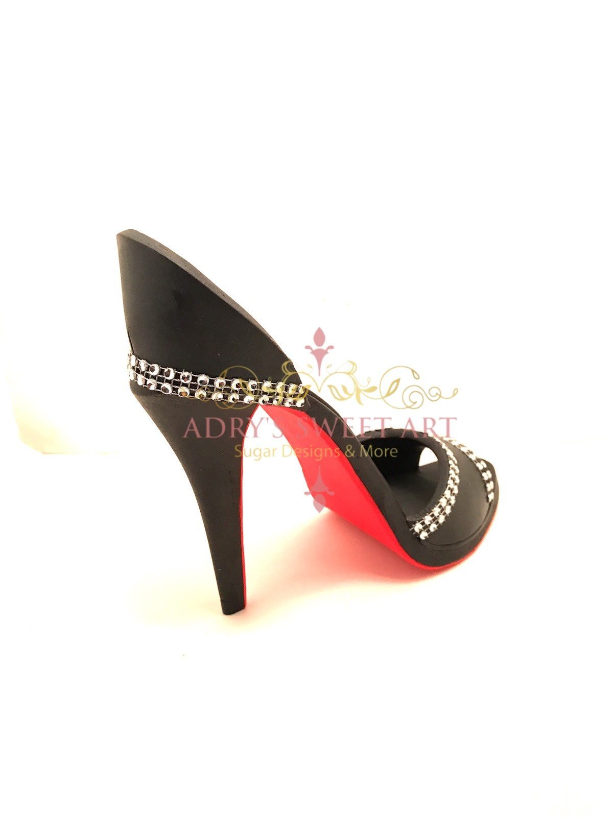 Rhinestone High Heel Gum Paste Cake Topper - Adry’s Sweet Art
