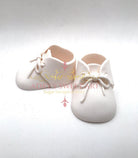 White Baby Shoes with Laces Gum Paste Cake Topper - Adry’s Sweet Art