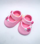 Gum Paste Baby Girl Shoes 3 Flowers Cake Topper - Adry’s Sweet Art