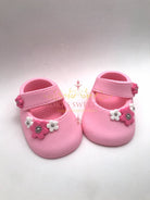 Gum Paste Baby Girl Shoes 3 Flowers Cake Topper - Adry’s Sweet Art