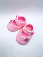 Gum Paste Baby Girl Shoes 3 Flowers Cake Topper - Adry’s Sweet Art