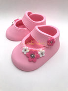 Gum Paste Baby Girl Shoes 3 Flowers Cake Topper - Adry’s Sweet Art