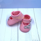 Gum Paste Baby Girl Shoes with Flower Buttons Cake Topper - Adry’s Sweet Art