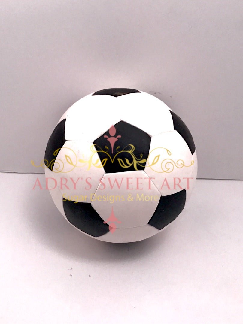 Gum Paste Football Soccer Ball Cake Topper - Adry’s Sweet Art